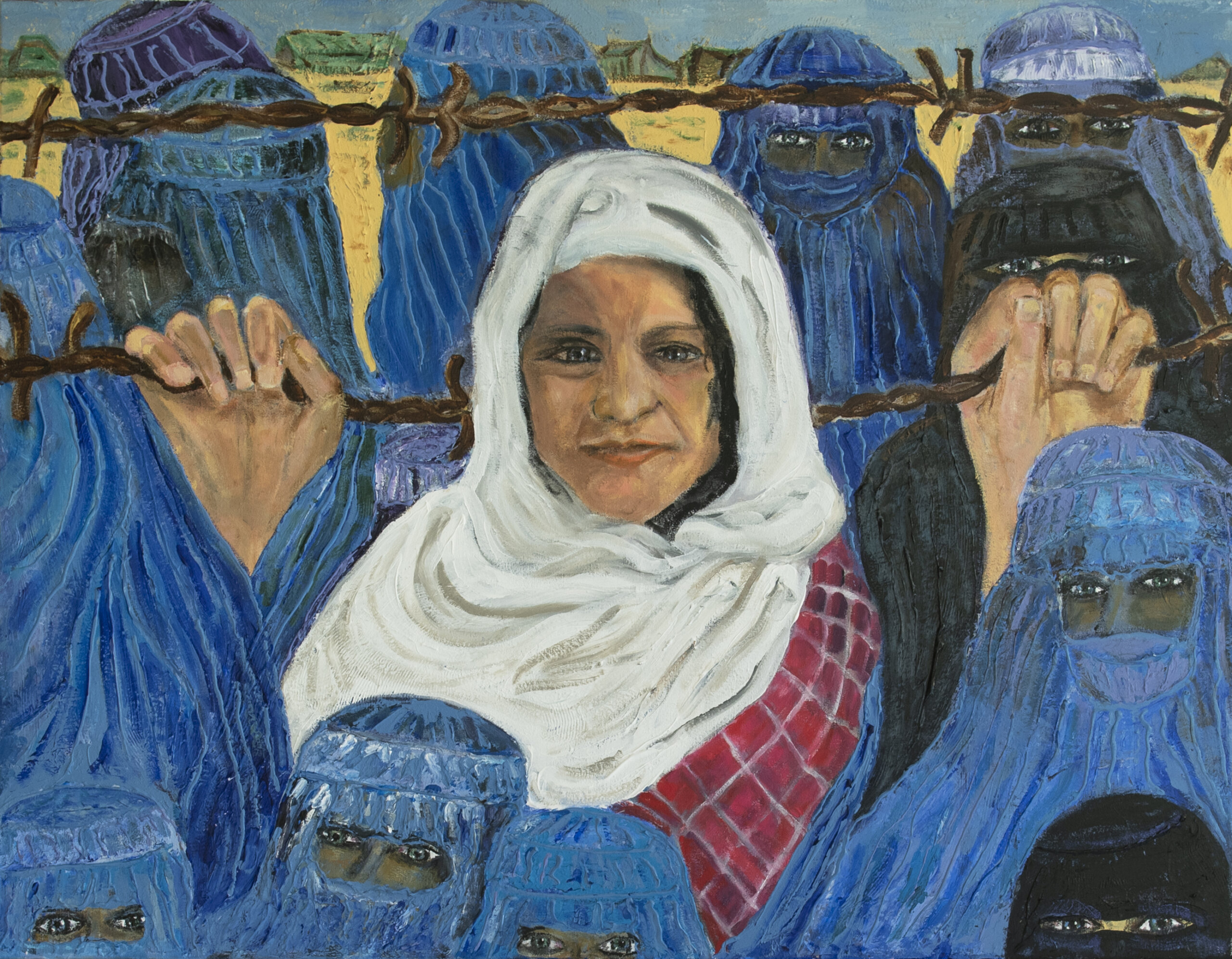 Afghanistan II. Hella de Jonge. Augustus 2021. Acryl op canvas, 60x80 cm.
